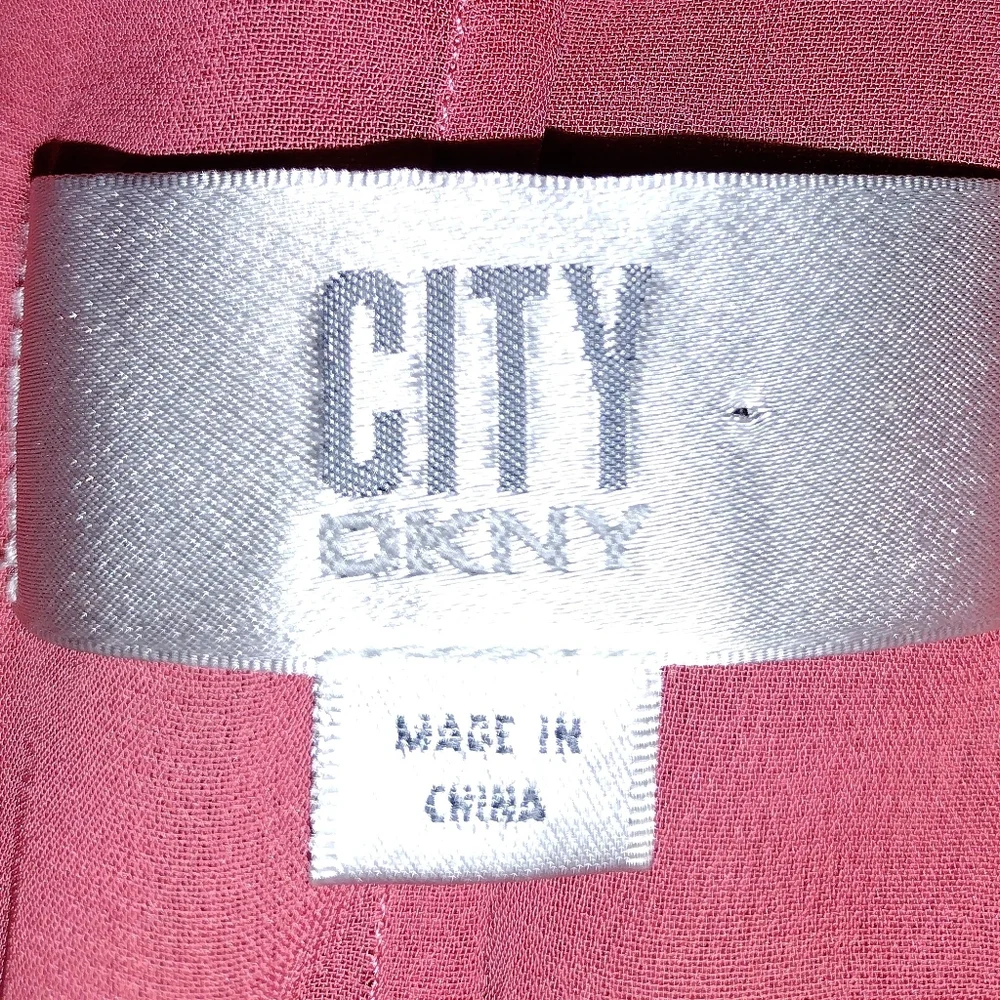 City DKNY (12) Pink Silk Cap Sleeve Blouse - Picture 8 of 10